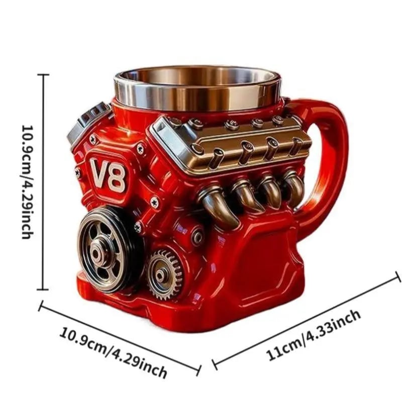 Engine V8 coffee mug