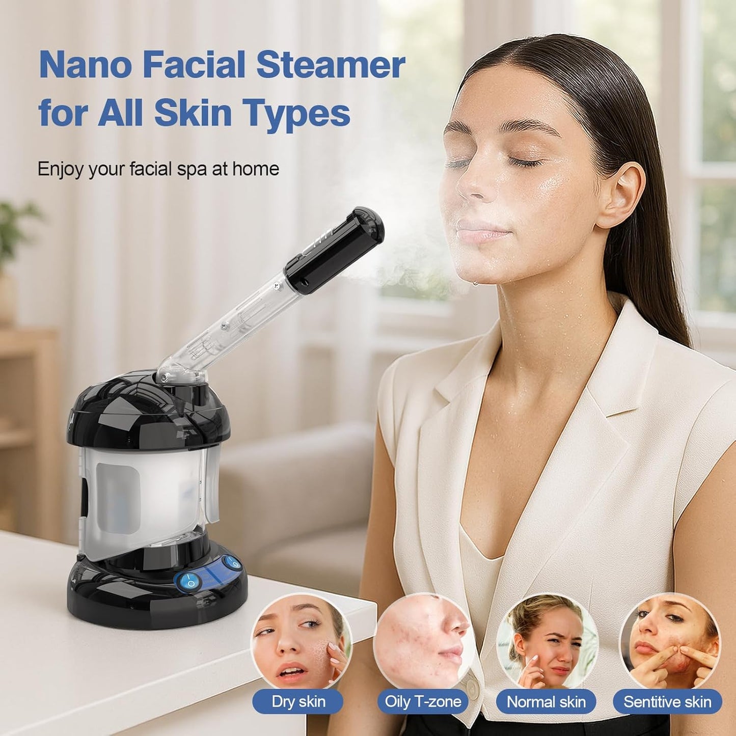2 in 1 Ozone Facial Steamer